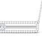 Collar con barra de moissanita certificada para ella