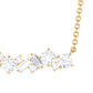 1.5 Ctw Round and Baguette Cut Moissanite Cluster Bar Necklace