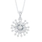 Certified Moissanite Sunburst Pendant for Women