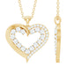 Certified Moissanite Open Heart Pendant
