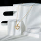 Certified Moissanite Open Heart Pendant