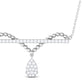 Collar con colgante de barra de moissanita de diseño en engaste pavé