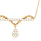 Collar con colgante de barra de moissanita de diseño en engaste pavé