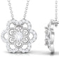 Certified Moissanite Floral Pendant Necklace