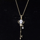 Vintage Moissanite Key Pendant for Women