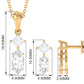 Certified Moissanite Two Stone Jewelry Set in Prong Setting