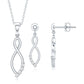 Certified Moissanite Infinity Necklace and Earrings Set