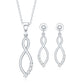 Certified Moissanite Infinity Necklace and Earrings Set