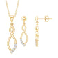 Certified Moissanite Infinity Necklace and Earrings Set