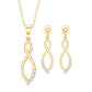 Certified Moissanite Infinity Necklace and Earrings Set