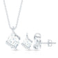 Pear and Round Shape Moissanite Teardrop Jewelry Set for Women