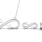 Simple Moissanite Infinity Jewelry Set for Her