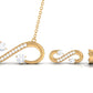 Simple Moissanite Infinity Jewelry Set for Her