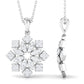 Art Deco Moissanite Floral Pendant in Illusion Setting