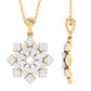 Art Deco Moissanite Floral Pendant in Illusion Setting