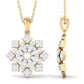 Art Deco Moissanite Floral Pendant in Illusion Setting
