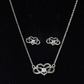 Round Cut Diamond Infinity Heart Jewelry Set