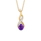 Natural 1 Carat Amethyst Infinity Pendant Necklace with Diamond