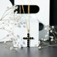 Natural Black Onyx Cross Pendant Necklace for Women