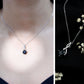 2 Carat Cushion Cut Black Spinel and Diamond Infinity Necklace