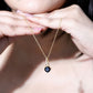 2 Carat Cushion Cut Black Spinel and Diamond Infinity Necklace