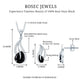 Pear Shaped Black Onyx Necklace and Earrings Set with Moissanite