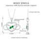 Heart Infinity Necklace with Real Emerald