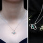 Heart Infinity Necklace with Real Emerald