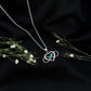 Heart Infinity Necklace with Real Emerald