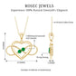 Heart Infinity Necklace with Real Emerald