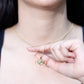 Heart Infinity Necklace with Real Emerald