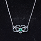 Emerald Heart and Infinity Chain Necklace for Women