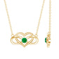 Emerald Heart and Infinity Chain Necklace for Women