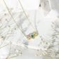 Emerald Heart and Infinity Chain Necklace for Women