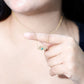 Emerald Heart and Infinity Chain Necklace for Women