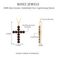 Genuine Garnet Cross Pendant Necklace