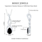 1 Carat Pear Shape Black Onyx Infinity Necklace with Diamonds