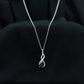 1 Carat Pear Shape Black Onyx Infinity Necklace with Diamonds