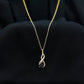 1 Carat Pear Shape Black Onyx Infinity Necklace with Diamonds