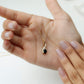 1 Carat Pear Shape Black Onyx Infinity Necklace with Diamonds