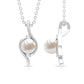 2 Carat Solitaire Freshwater Pearl Pendant with Diamonds