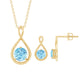 Natural Aquamarine Infinity Jewelry Set for Women