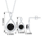 Natural Black Onyx Infinity Jewelry Set for Women