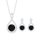 Natural Black Onyx Infinity Jewelry Set for Women