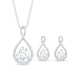 Certified Moissanite Solitaire Infinity Jewelry Set