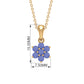 Natural Tanzanite Flower Cluster Pendant Necklace