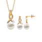 7.4 Carat Freshwater Pearl and Diamond Simple Drop jewelry Set