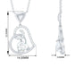 Certified Moissanite Heart Drop Pendant for Women