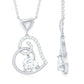 Certified Moissanite Heart Drop Pendant for Women