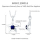 Natural Blue Sapphire Star Pendant Necklace for Women